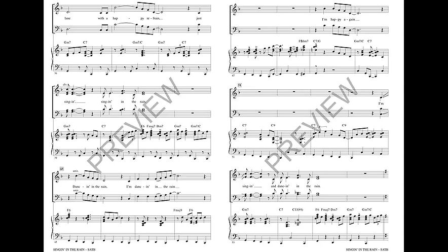 Singin' In The Rain (SATB Choir) - Arranged by Mac Huff